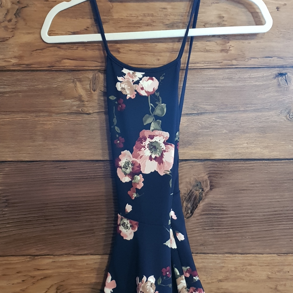 Blue Flowered Sun Dress